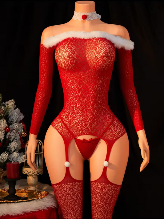 Red Christmas Sexy Bodysuit